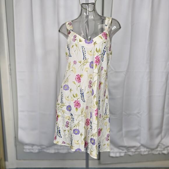 Judith Hart Textured Silk Peignoir Set Chemise Nightgown and Robe Floral Size L - Picture 3 of 13